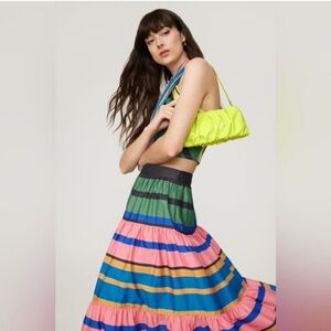 STAUD Neon Citron Shoulder Purse